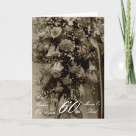 60. Hochzeitstag Blumenstrauß Karte