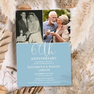 60. Hochzeitstag Damals Und Heute 2 Foto Einladung