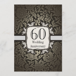60. Hochzeitstag Damaskus Vintage Einladung