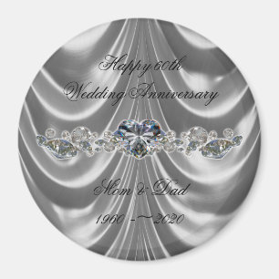 60. Hochzeitstag Diamantherz Magnet