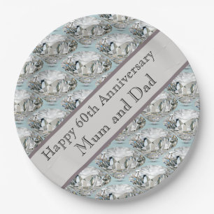 60. Hochzeitstag Diamond Pappteller