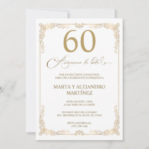 60. Hochzeitstag Einladung