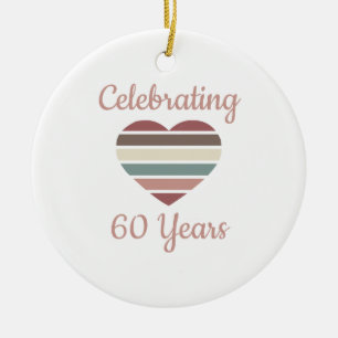60. Hochzeitstag feiern Keramik Ornament
