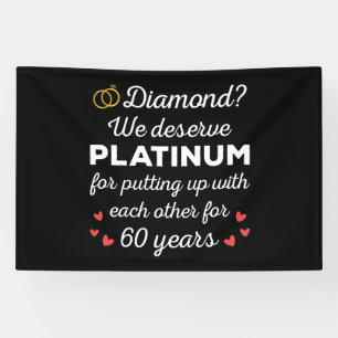 60. Hochzeitstag I - Diamond Funny Couple Banner