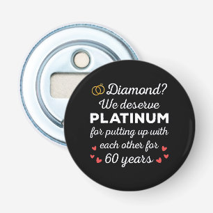 60. Hochzeitstag I - Diamond Funny Couple Flaschenöffner
