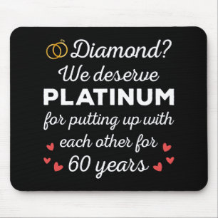 60. Hochzeitstag I - Diamond Funny Couple Mousepad