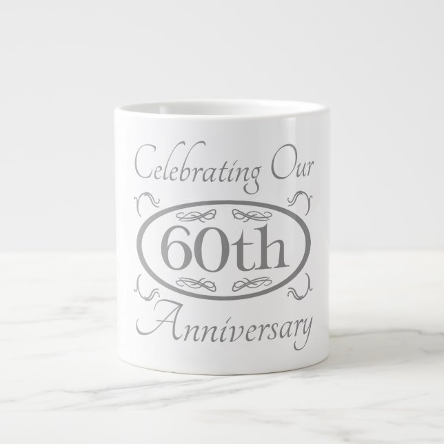 60. Hochzeitstag Jumbo-Tasse (Vorderseite)