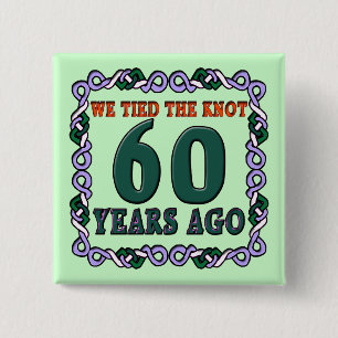 60. Hochzeitstag-Knopf Button