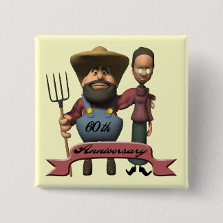 60. Hochzeitstag-Knopf Button
