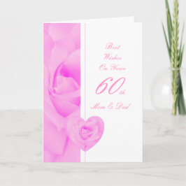 60. Hochzeitstag Mama & Vater Blumenherz Karte