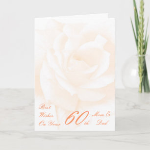 60. Hochzeitstag Mama & Vater Elfenbeinküste Rose Karte