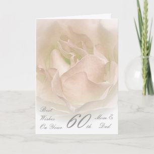60. Hochzeitstag Mama & Vater Elfenbeinküste Rose Karte