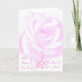 60. Hochzeitstag Mama & Vater Lila Rose Karte