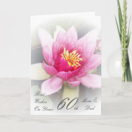 60. Hochzeitstag Mama & Vater Wasserlilie Karte