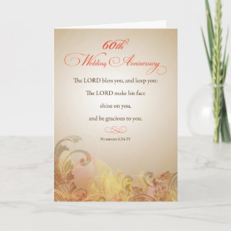 60. Hochzeitstag, Religious Lord Bless Karte