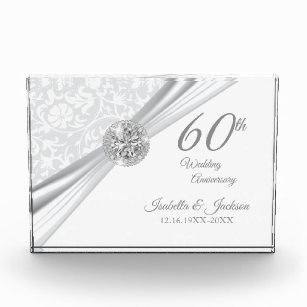 60. Hochzeitstag - Sake Design Acryl Auszeichnung