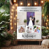 60. Hochzeitstag Silber Foto Begrüßungszeichen