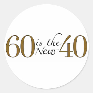 60 ist die neuen 40 runder aufkleber