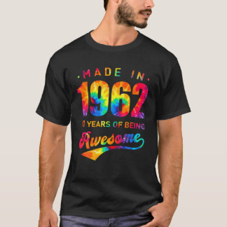 60 Jahre alt 60. Geburtstag Gefärbte Krawatte 1962 T-Shirt