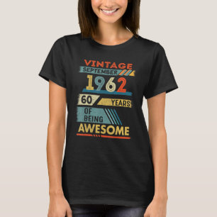 60 Jahre alt 60. Geburtstag Vintag im September 19 T-Shirt
