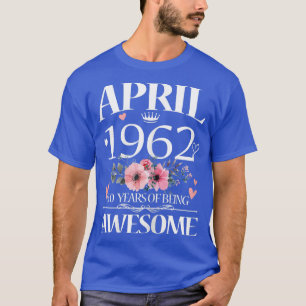 60 Jahre alt Gebildet im April 1962 Blumenkohl 60. T-Shirt