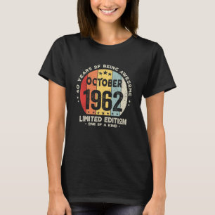60 Jahre alt Oktober 1962 60. Geburtstag T-Shirt