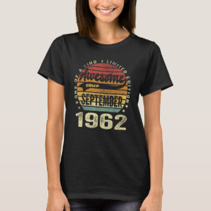60 Jahre alt Phantastisch seit September 1962 60.  T-Shirt