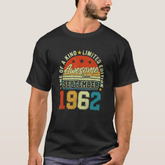 60 Jahre alt Phantastisch seit September 1962 60.  T-Shirt