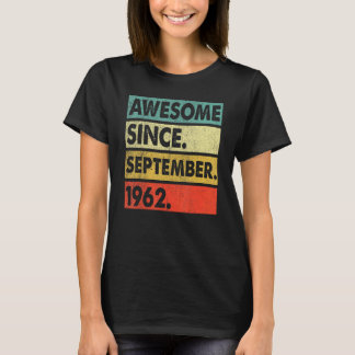 60 Jahre alt Phantastisch seit September 1962 60.  T-Shirt