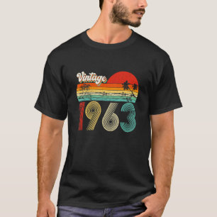 60 Jahre alt Retro Vintag 1963 60. Geburtstag Männ T-Shirt