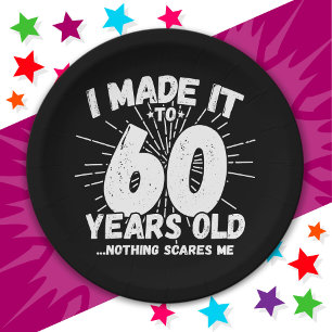60 Jahre alt Sarcastic Meme Funny 60. Geburtstag Pappteller