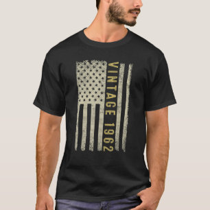 60 Jahre alt Vintag 1962 Amerikanische Flagge 60.  T-Shirt