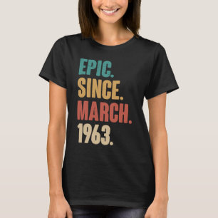 60 Jahre alt Vintag 1963 Geburtstag 60. Dekoration T-Shirt