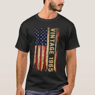 60 Jahre alt Vintag 1965 Amerikanische Flagge 60. T-Shirt