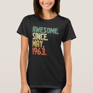60 Jahre alt Vintage Awesome seit Mai 1963 T-Shirt