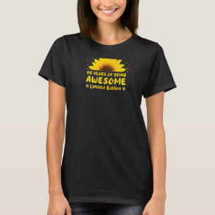 60 Jahre alte Blumenblume Geboren 1963 60. T-Shirt