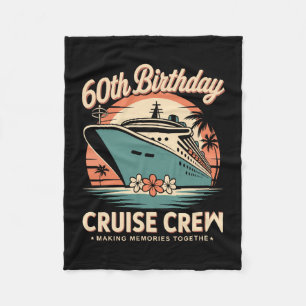 60 Jahre alte Geburtstags-Kreuzfahrt-Crew Retro-So Fleecedecke