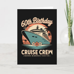 60 Jahre alte Geburtstags-Kreuzfahrt-Crew Retro-So Karte