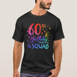 60 Jahre alte Geburtstags-Squad-Tie-Dye-60. Geburt T-Shirt
