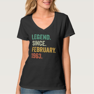 60 Jahre alte Geschenke lehnen seit Februar 1963 6 T-Shirt