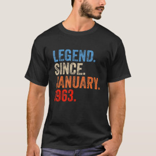 60 Jahre alte Legende seit Januar 1963 60. Geburts T-Shirt