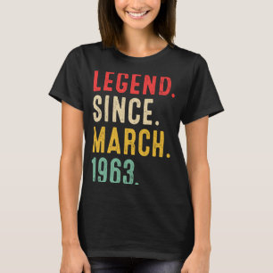 60 Jahre alte Legende seit März 1963 60. Geburtsta T-Shirt