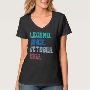 60 Jahre alte Legende seit Oktober 1962 60. Geburt T-Shirt