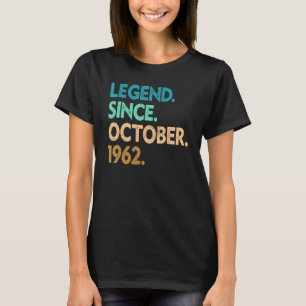 60 Jahre alte Legende seit Oktober 1962 60. Geburt T-Shirt