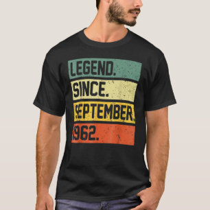 60 Jahre alte Legende seit September 1962 60. Bir T-Shirt