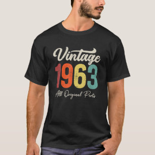 60 Jahre alte Vintage 1963 60. Geburtstagsdekorati T-Shirt