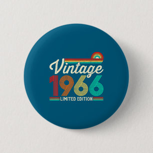 60 Jahre alte Vintage 1966 Grafik Kunst Button