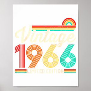60 Jahre alte Vintage-1966-Illustration Poster
