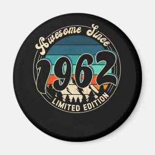 60 Jahre alte Vintage 60. Geburtstag 1962 Magnet