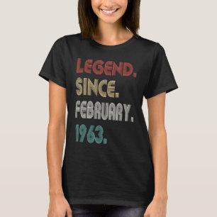 60 Jahre alte Vintage-Legende seit Februar 1963 60 T-Shirt